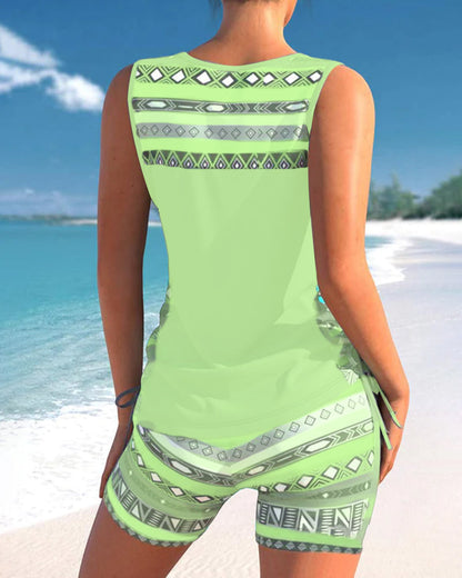 Márcia - Tankini com estampado geométrico