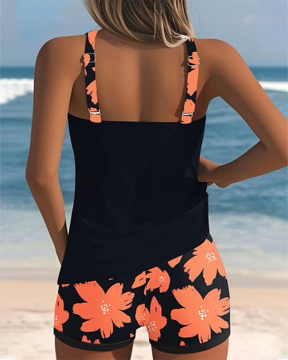 Mariana - Tankini sem mangas com decote em U