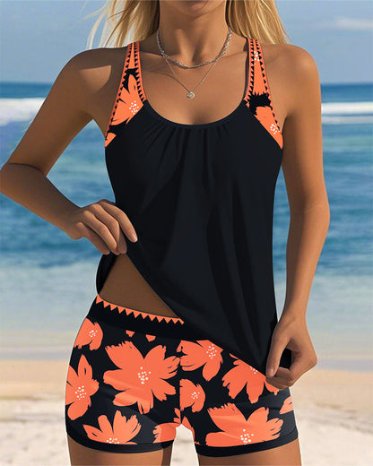 Mariana - Tankini sem mangas com decote em U