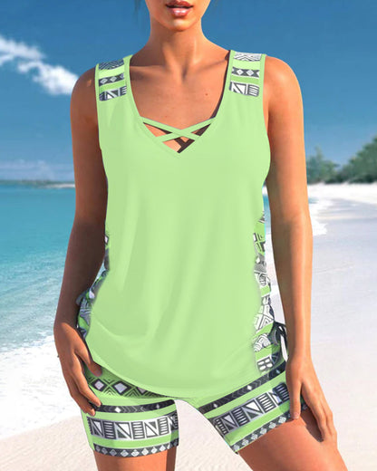 Márcia - Tankini com estampado geométrico